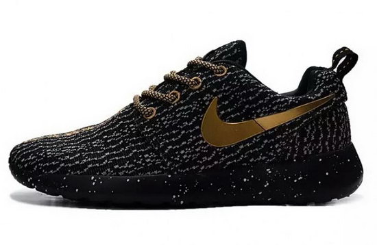 Womens Nike Roshe Yeezy Boost 350 Black Gold Discount